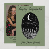Carte de vacances Photo à plat Midwinter Moon (Devant / Derrière)