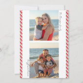 Carte de vacances photo à rayures de canne à sucre (Devant)