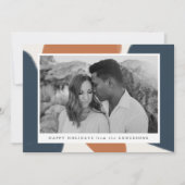 Carte de vacances photo abstraite Navy & Rust (Devant)