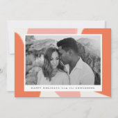 Carte de vacances photo abstraite Orange & Blush a (Devant)