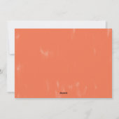 Carte de vacances photo abstraite Orange & Blush a (Dos)