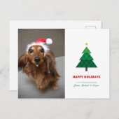 CARTE DE VACANCES PHOTO | Arbre de Noël géométriqu (Devant / Derrière)