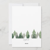 Carte de vacances photo Arbres de Noël (Dos)