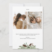 Carte de vacances photo Arche à pin d'hiver (Dos)