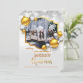 Carte de vacances photo Argent et Or (Debout devant)