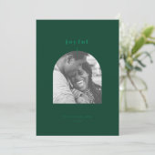 Carte de vacances photo arquée joyeuse (Debout devant)