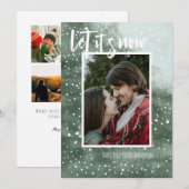 Carte de vacances photo Arrière - plan peinte à la (Devant / Derrière)