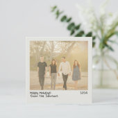 Carte de vacances photo avec appareil photo instan (Debout devant)