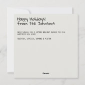 Carte de vacances photo avec appareil photo instan (Dos)