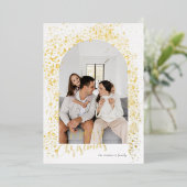 Carte de vacances photo avec arche en paillettes d (Debout devant)