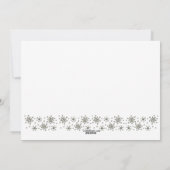 Carte de vacances photo avec bordure de flocons de (Dos)
