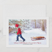 Carte de vacances photo avec cadre neige hivernale (Devant / Derrière)