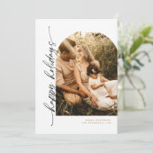 Carte de vacances photo avec écriture moderne (Debout devant)