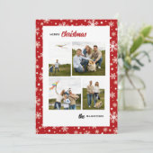 Carte de vacances photo avec étoiles de flocon de  (Debout devant)