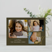 Carte de vacances photo avec feuille d'aluminium e (Debout devant)