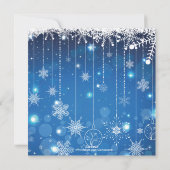 Carte de vacances photo avec flocons de neige en c (Dos)