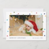 Carte de vacances photo avec lumières modernes (Devant)