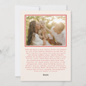 Carte de vacances photo avec une bordure de feuill (Dos)