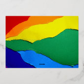 Carte de vacances photo avec vraie feuille métalli (Verso)