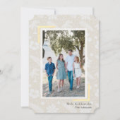 Carte de vacances photo beige Mele Kalikimaka (Devant)