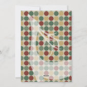 Carte de vacances photo Big Retro Dots (Dos)