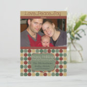 Carte de vacances photo Big Retro Dots (Debout devant)