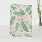 Carte de vacances photo Blush Forest Pine Holly Be (Dos)