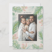 Carte de vacances photo Blush Forest Pine Holly Be (Devant)
