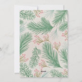 Carte de vacances photo Blush Forest Pine Holly Be (Dos)