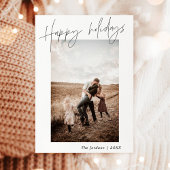 Carte de vacances photo | Boho Modern Christmas Ca