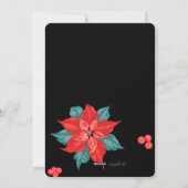 Carte de vacances photo Bold Poinsettia (Dos)