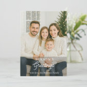 Carte de vacances photo Bonnes Fêtes familiales (Debout devant)