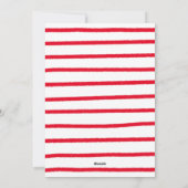 Carte de vacances Photo Booth - Rouge Bonbon (Dos)