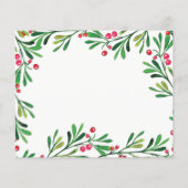 Carte de vacances photo botanique Budget Mistletoe (Dos)