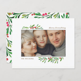 Carte de vacances photo botanique Budget Mistletoe
