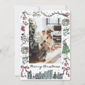 Carte de vacances photo, carte de Noël familiale (Devant)