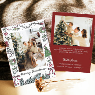 Carte de vacances photo, carte de Noël familiale