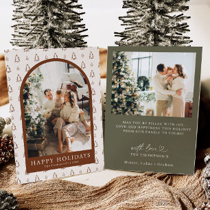 Carte de vacances photo, carte de Noël moderne