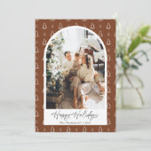 Carte de vacances photo, carte de Noël moderne (Debout devant)