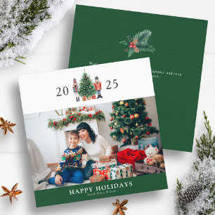 Carte de vacances photo Casse-Noisette vert