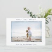 CARTE DE VACANCES PHOTO| Coastal Beach Peace Love (Debout devant)