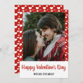 Carte de vacances photo Coeurs Heureuses Saintes-V (Devant / Derrière)