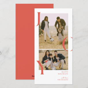 Carte de vacances photo collage Minimalism Joy 2