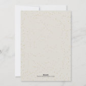 Carte de vacances photo Confetti avec cadre d'or r (Dos)