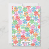 Carte de vacances photo couleur flocon de neige (Dos)