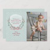 Carte de vacances photo de cadre d'hiver (Devant / Derrière)