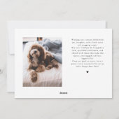 Carte de vacances photo de Chien blanc de la Joy U (Dos)