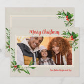 Carte de vacances photo de Holly Frame (Devant / Derrière)