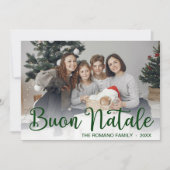 Carte de vacances photo de la Buon Natale Script (Devant)