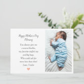 Carte de vacances photo de la Fête des Mères du bé (Debout devant)